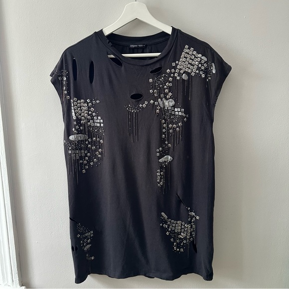 Embellished Black Women's Top - Picture 2 of 4